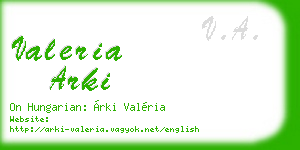 valeria arki business card