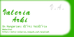 valeria arki business card